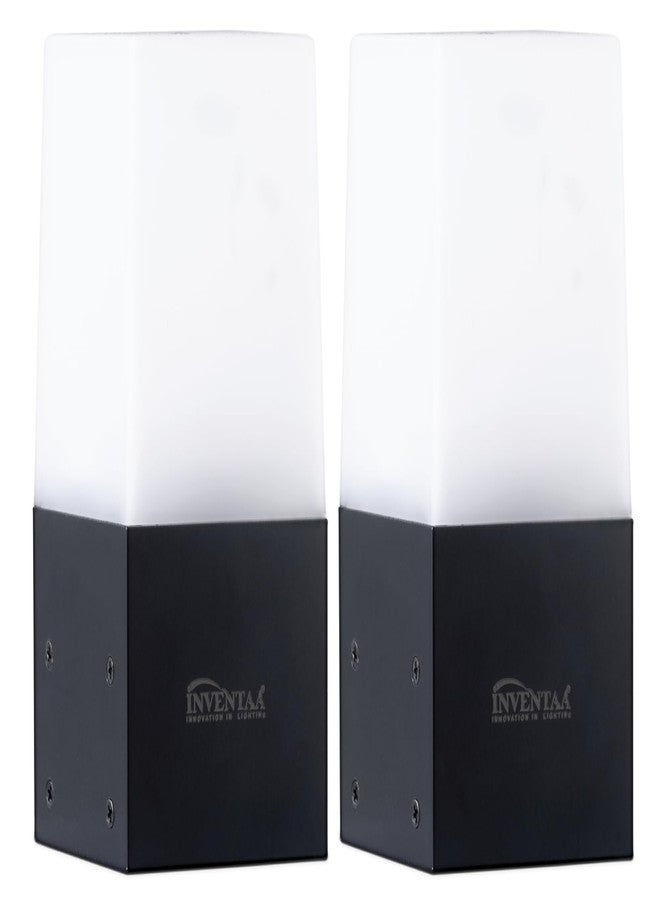 INVENTAA Aluminium Mini Elena Gate Light For Home Gate Waterproof (2 Pack) Ip65 Unbreakable Gate Lamps For Outdoor Waterproof|Rustproof Gate Lights For Outdoor Garden Compound Wall (No Bulb) - Image 1